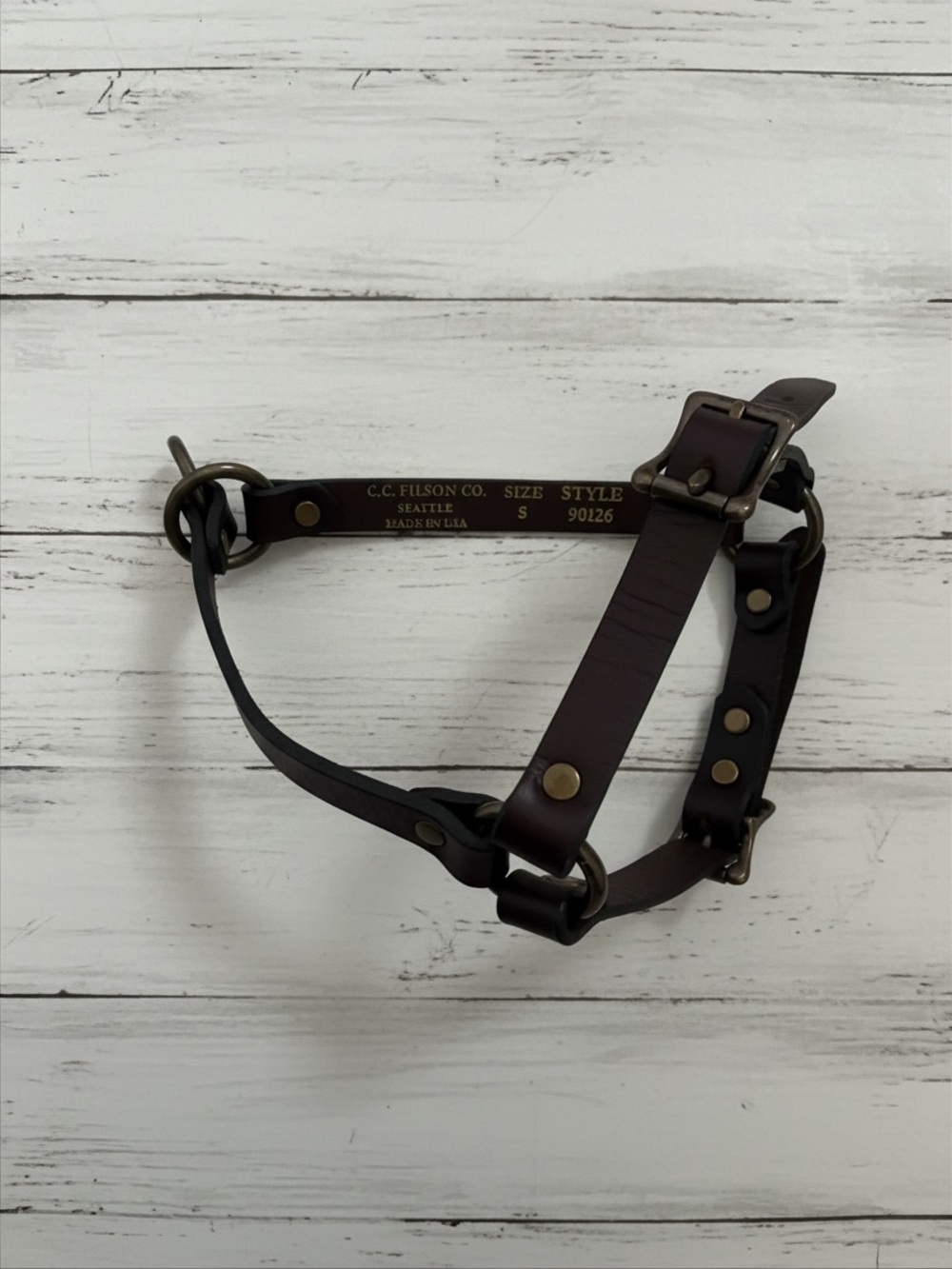 Filson Bridle Leather Dog Harness